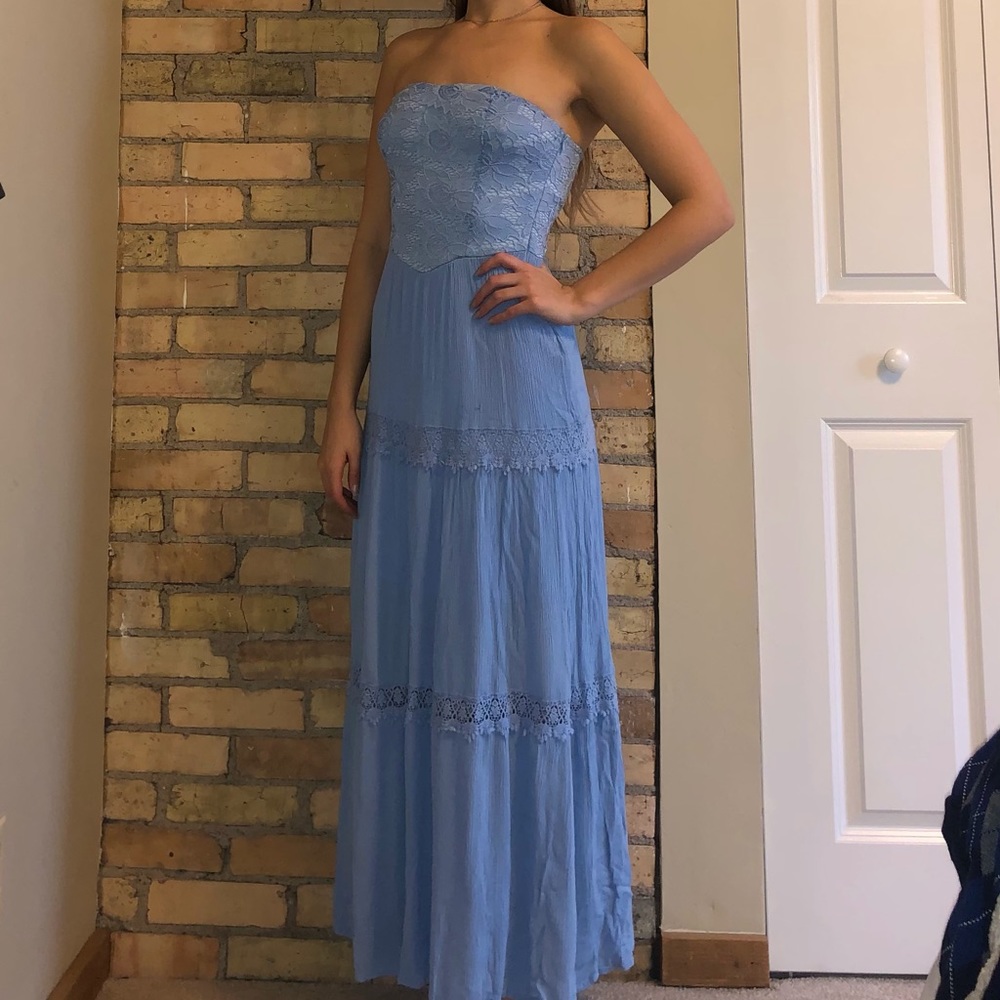 Soiéblue Maxi Lace Blue Dress